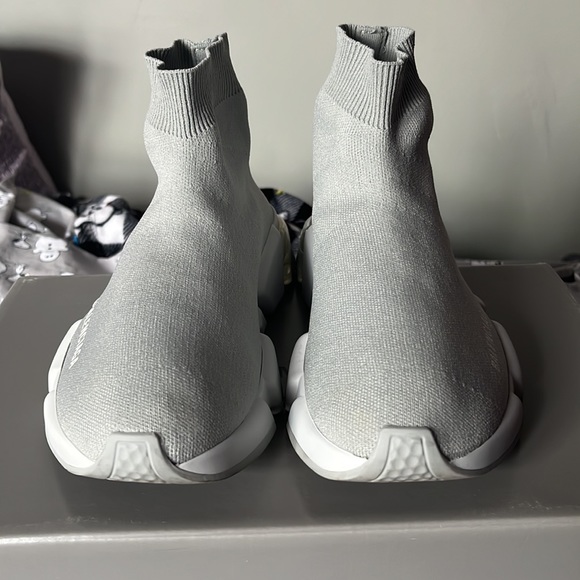 Balenciaga Clear Sole Grey Speed Sneaker - Picture 3 of 8